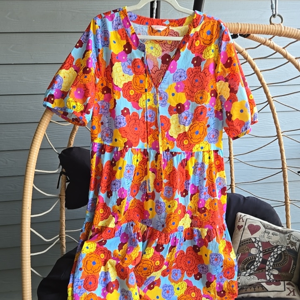 Gorman Floral Multicolored Dress Size 14. 100% organic cotton